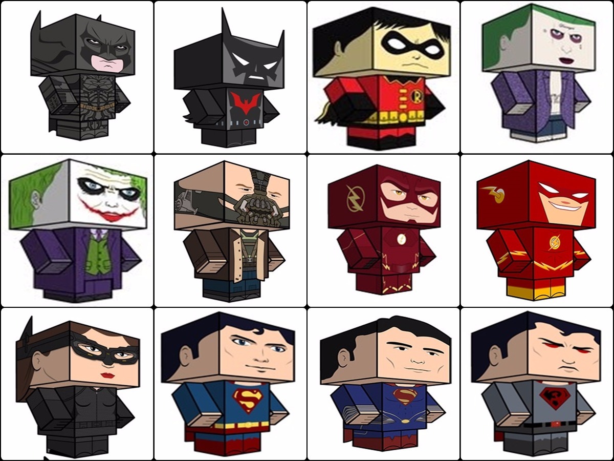 papercraft para montar heróis da dc 12 heróis r 40 00 em