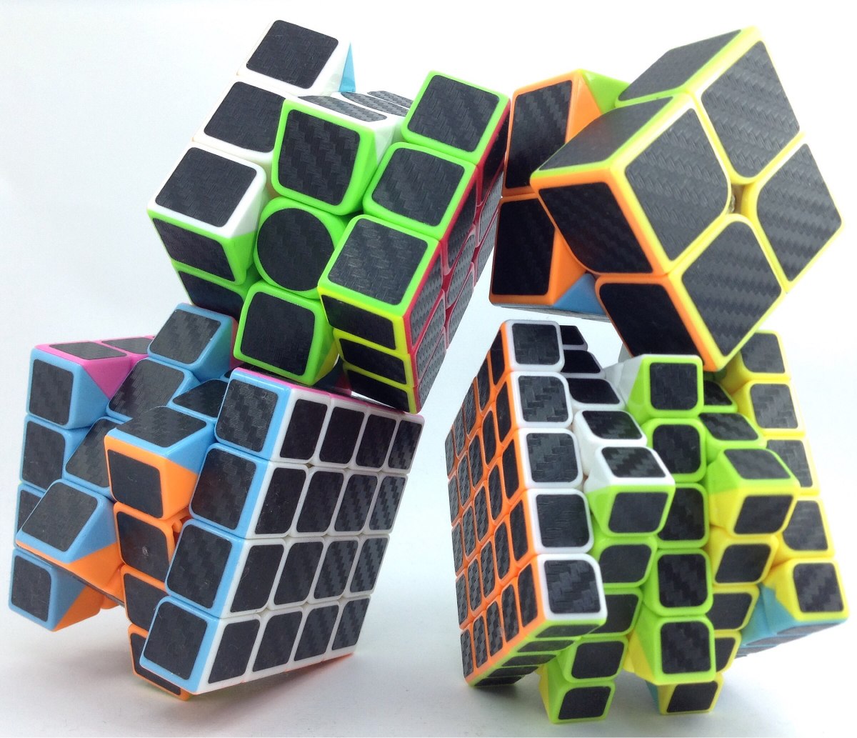 Cubo Rubik Fibra De Carbono Paquete 4 Cubos Rubik Z Cobra Fibra Carbono - $ 559.00 en Mercado Libre
