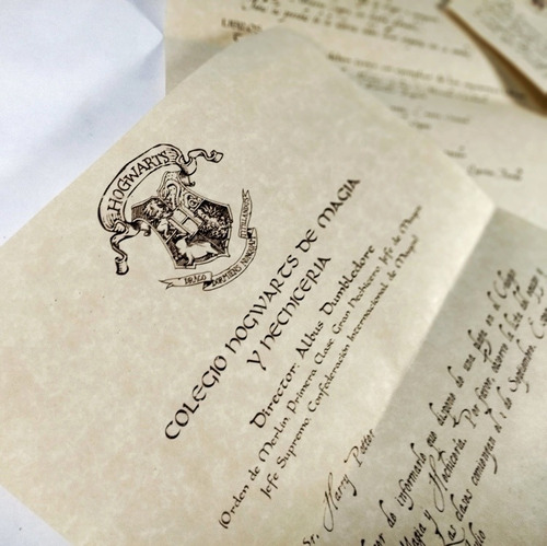 Paquete Carta Hogwarts Harry Potter Personalizada - $ 222 