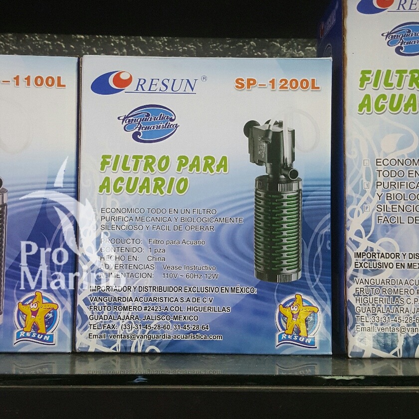 paquete de 2 filtros internos sp 1200l resun envio gratis 970 00