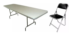 Silla Plegable 10 Mesa Acojinada Paquete Eventos Banquetera kOn0X8wP