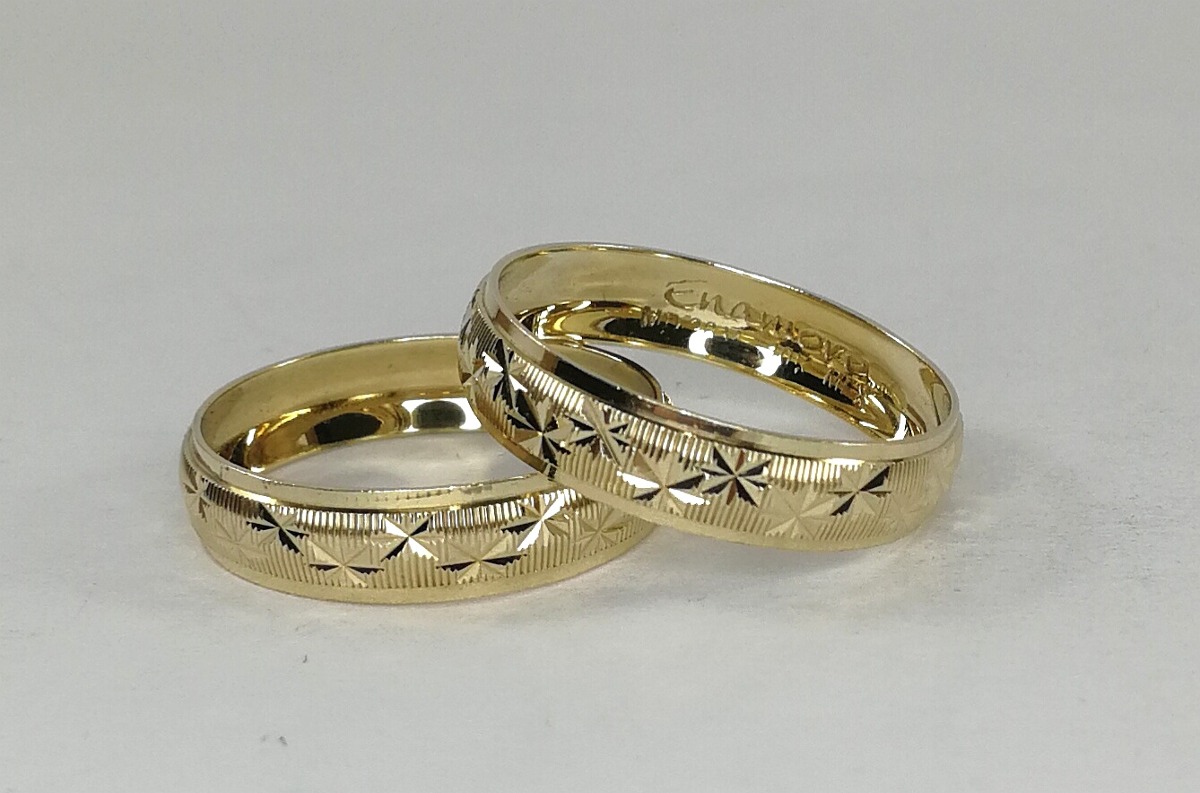 Juego De Argollas De Matrimonio Par Argollas Matrimoniales Oro Macizo De 10k (envio Gratis) - $ 3,470.