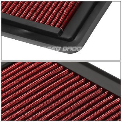 FOR 09-15 HONDA PILOT SUV RED REUSABLE/&WASHABLE HIGH FLOW DROP IN AIR FILTER