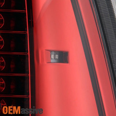 Fits 09-18 Dodge RAM *C-Shaped* Design Red Clear LED TailLights Taillamps LH+RH