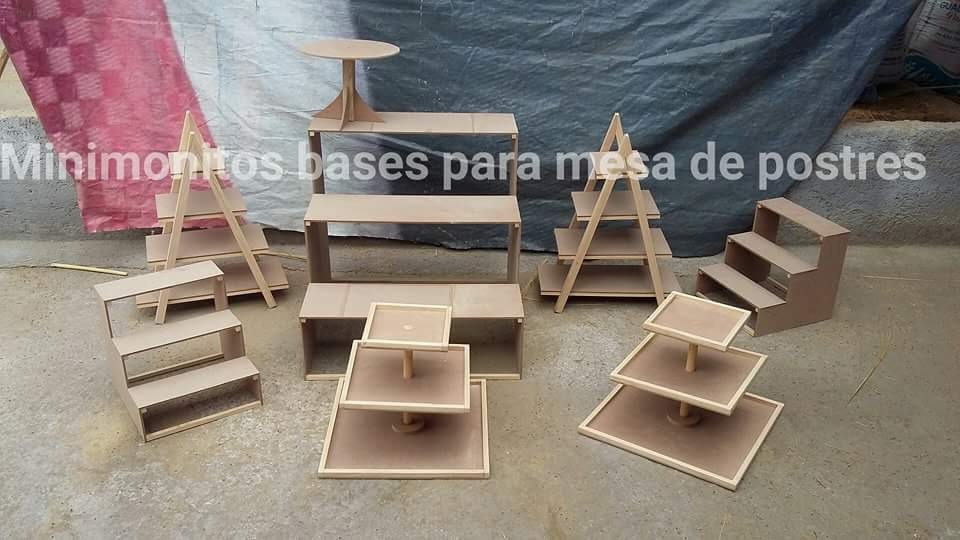 Base Para Cupcakes Cuadrada Mdf Y Madera - $ 150.00 en Mercado Libre