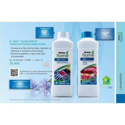 Sa8 Detergente Liquido Concentrado Para Ropa - $ 300.00 en Mercado Libre
