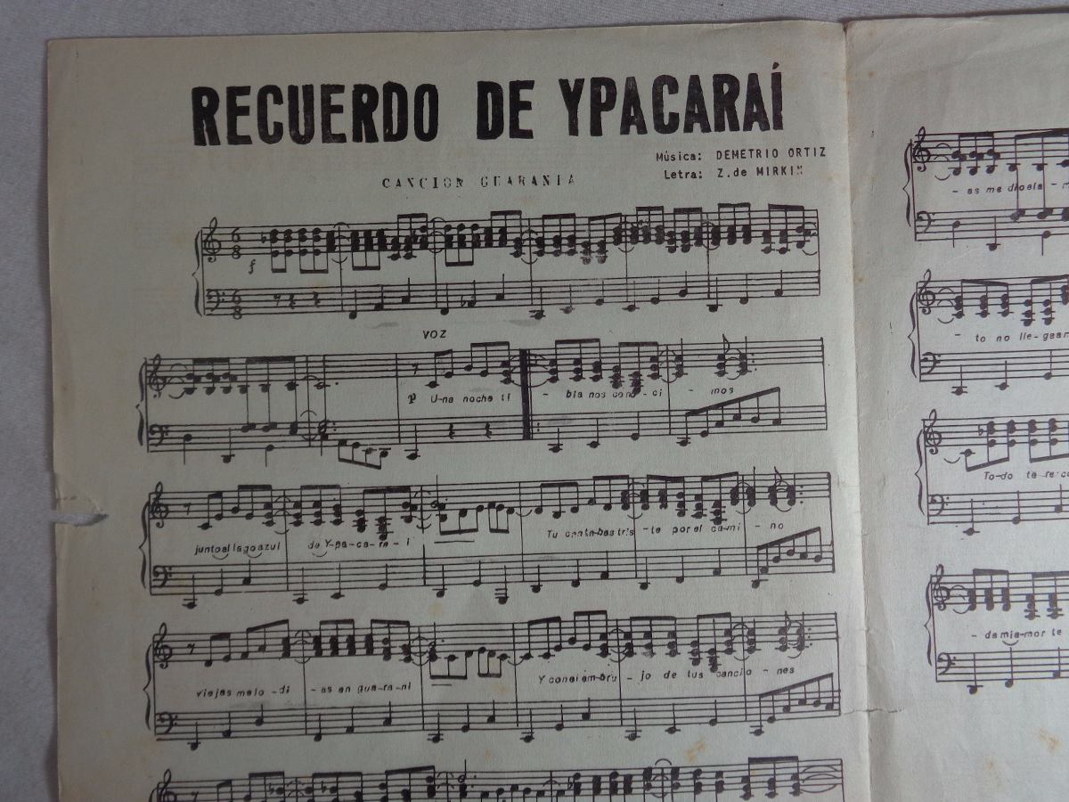 Partitura Recuerdo De Ypacarai Piano - R$ 35,00 em Mercado 