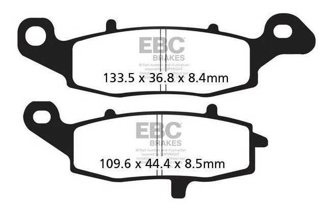 EBC FA231 Pastillas De Freno Trasero para KAWASAKI VN VN1700 modelos de 2009 a 2014