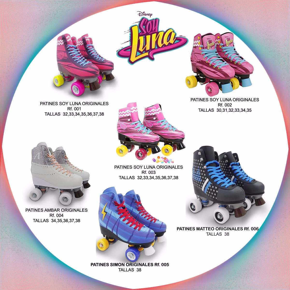 Patines , Ambar, Soy Luna Entrega Inmediata (30,32,34,36,38) - $ 299.900 en Mercado Libre