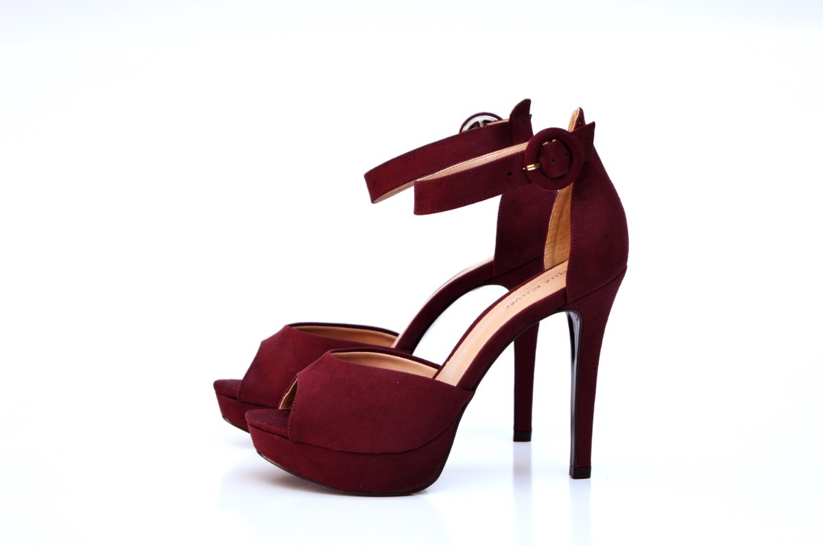 peep toe bordo