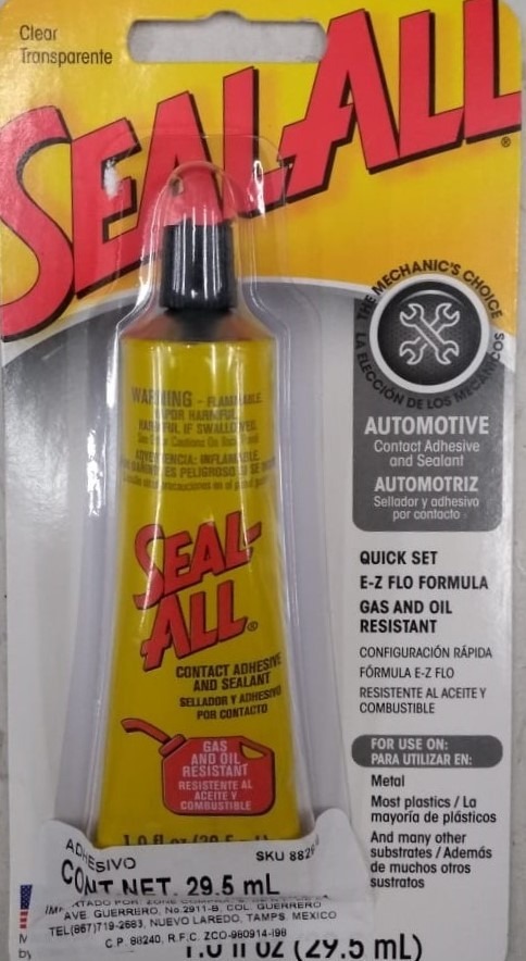 Sellador para tanque de gasolina de moto