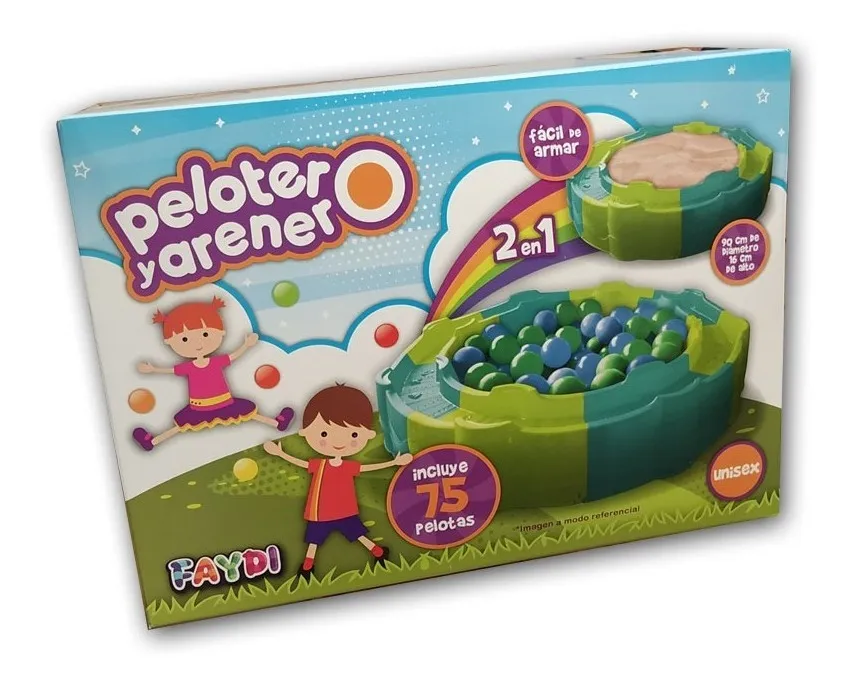 EDUCANDOJUGUETERIA | Pelotero Arenero 2 En 1 Con 75 Pelotas Para Niños Juego Edu - $ 5.170,00
