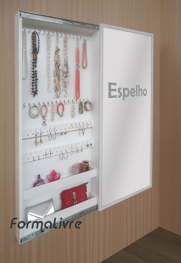 Penteadeira Porta Jóias Bijuterias De Parede Com Espelho R$ 948,00 em Mercado Livre Aparador Zara Home ~ Penteadeira Porta Jóias Bijuterias De Parede Com Espelho R$ 948,00 em Mercado Livre