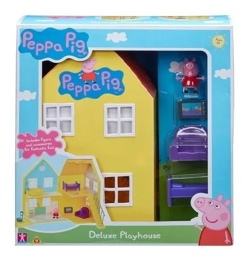 Peppa Pig Casa De Luxe Mas Munecos Original Caffaro 6 889 46 En Mercado Libre