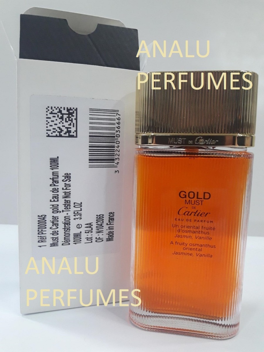 Perfume Must De Cartier Gold Edp 100ml Téster Original R 46999