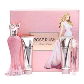 Perfume Paris Hilton Rose Rush 100ml Estuche Set 4 Piezas 