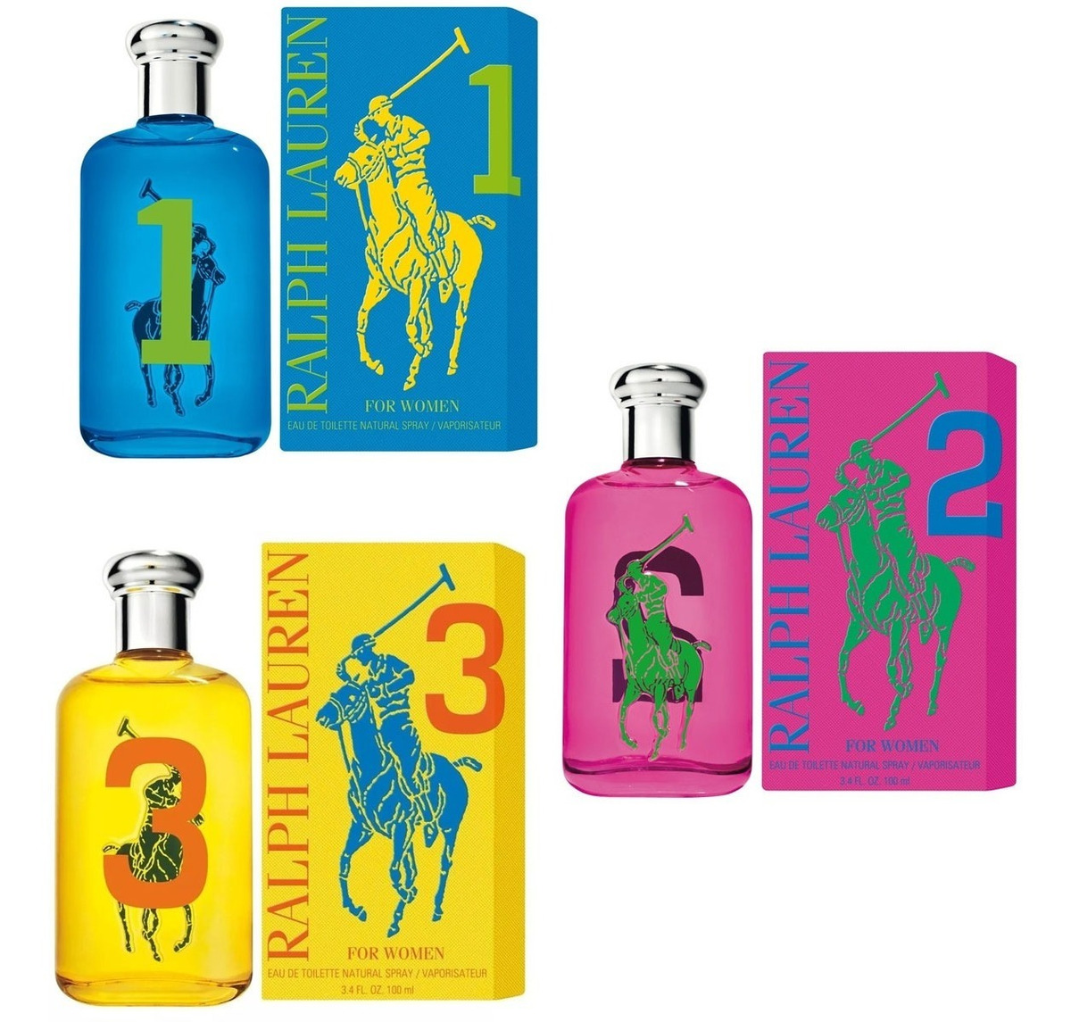 Perfume Ralph Lauren Big Pony 1 2 3 Mujer 3.4oz 100ml Polo - $ 259.900