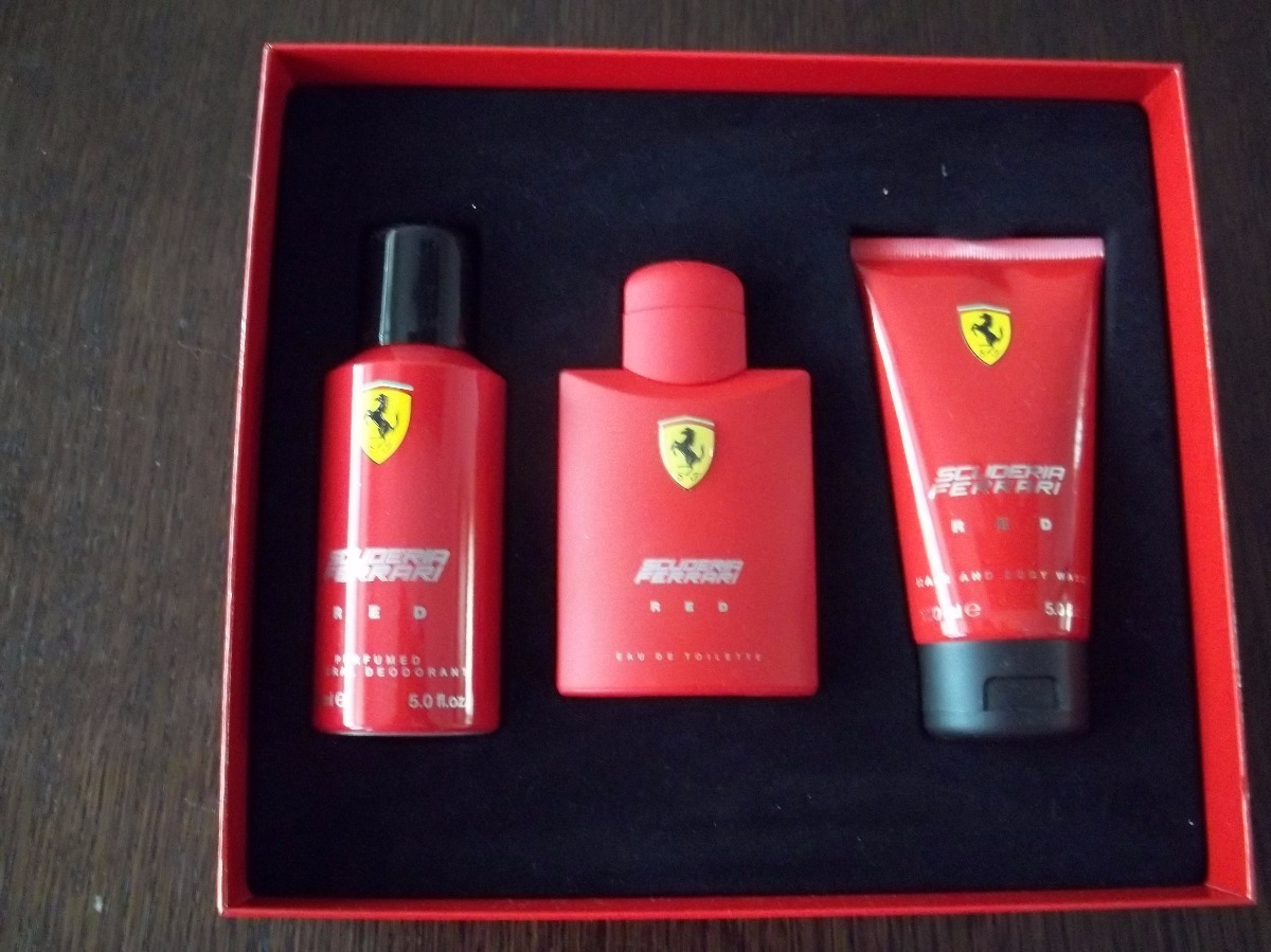 Perfumes Originales!!! Ferrari Scuderia Red Set 3 Piezas - $ 1,090.00 en Mercado Libre