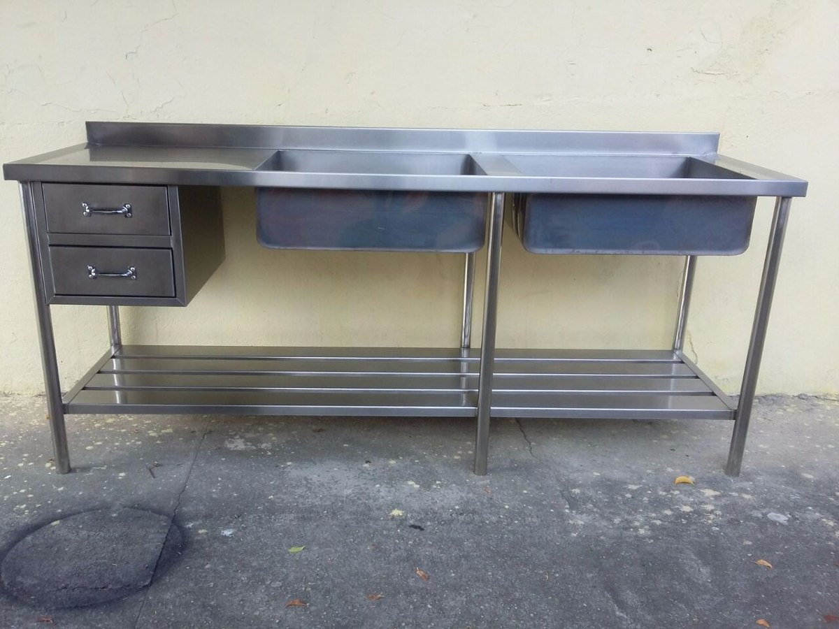 Pia Industrial 1900x600x900 Com Duas Cubas R 2 800 00 Em Mercado Pia Industrial 1900x600x900 Com Duas Cubas R 2 800 00 Em Mercado