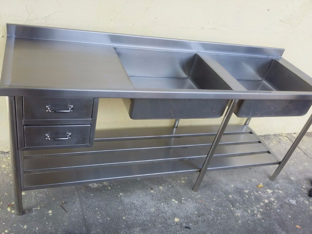 Pia Industrial 1900x600x900 Com Duas Cubas R 2 800 00 Em Mercado Pia Industrial 1900x600x900 Com Duas Cubas R 2 800 00 Em Mercado