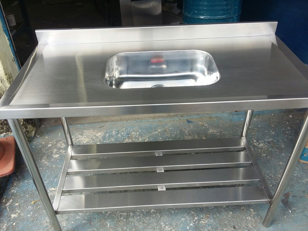 Pia Industrial Em A O Inox Escovado 1 30 X 0 60 X 0 90 R 1 650 00 Pia Industrial Em A O Inox Escovado 1 30 X 0 60 X 0 90 R 1 650 00