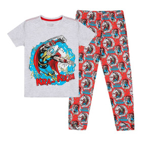 Pijama Dos Piezas Camiseta Y Pantalon Niño Gris Marvel