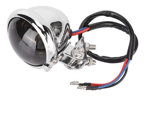 Hlyjoon Motocicleta Cola Luz de Freno Luz de Matr/ícula Piloto LED Luz Trasera Indicador L/ámpara de Freno de Moto Universal Luz Trasera Negro Retro Metal