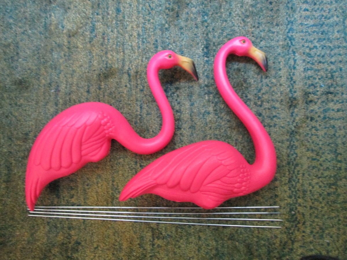 pink flamingos para jardim