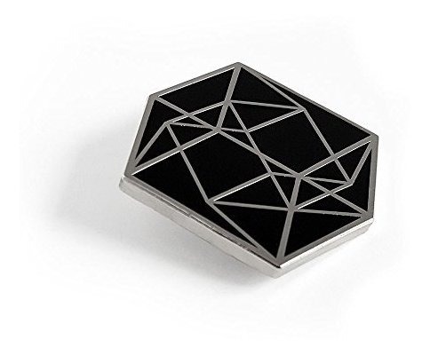 Pinsanity Tesseract Cube Enamel Lapel Pin