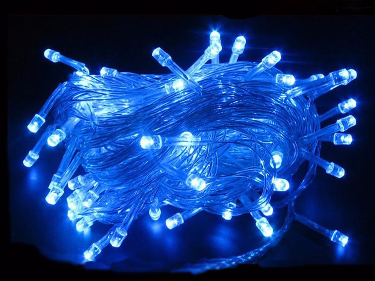 pisca pisca 100 led azul cordão 10m 8f natal festa light blue led christmas lights