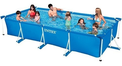 Piscina De Armacao Retangular 7127 Litros Intex 450cm R 1 319