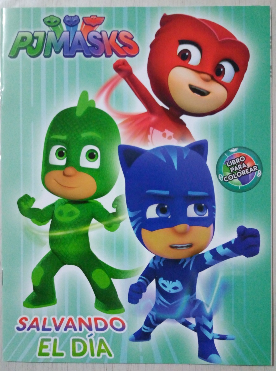 Pj Mask Set 100 Libros Colorear Gekko Owlette Catboy C 