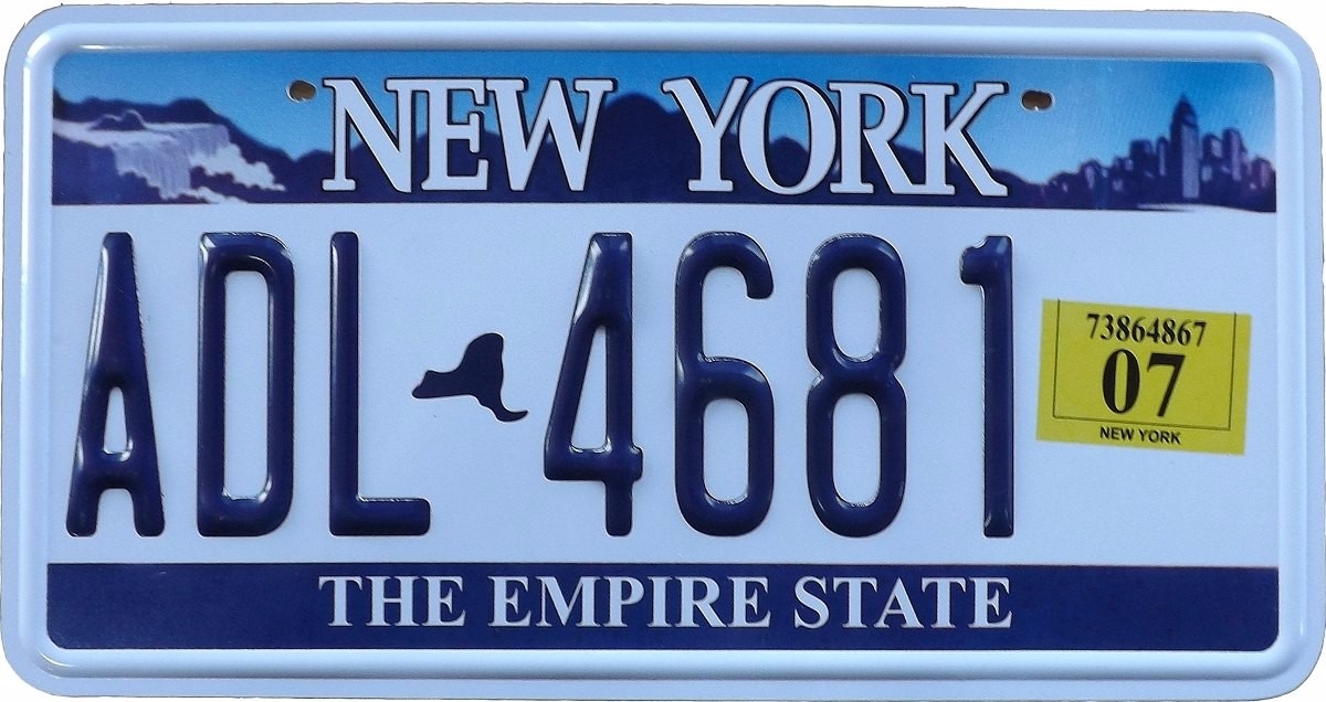 Placa Carro New York Nova Iorque Réplica Em Alto Relevo R 49,90 em