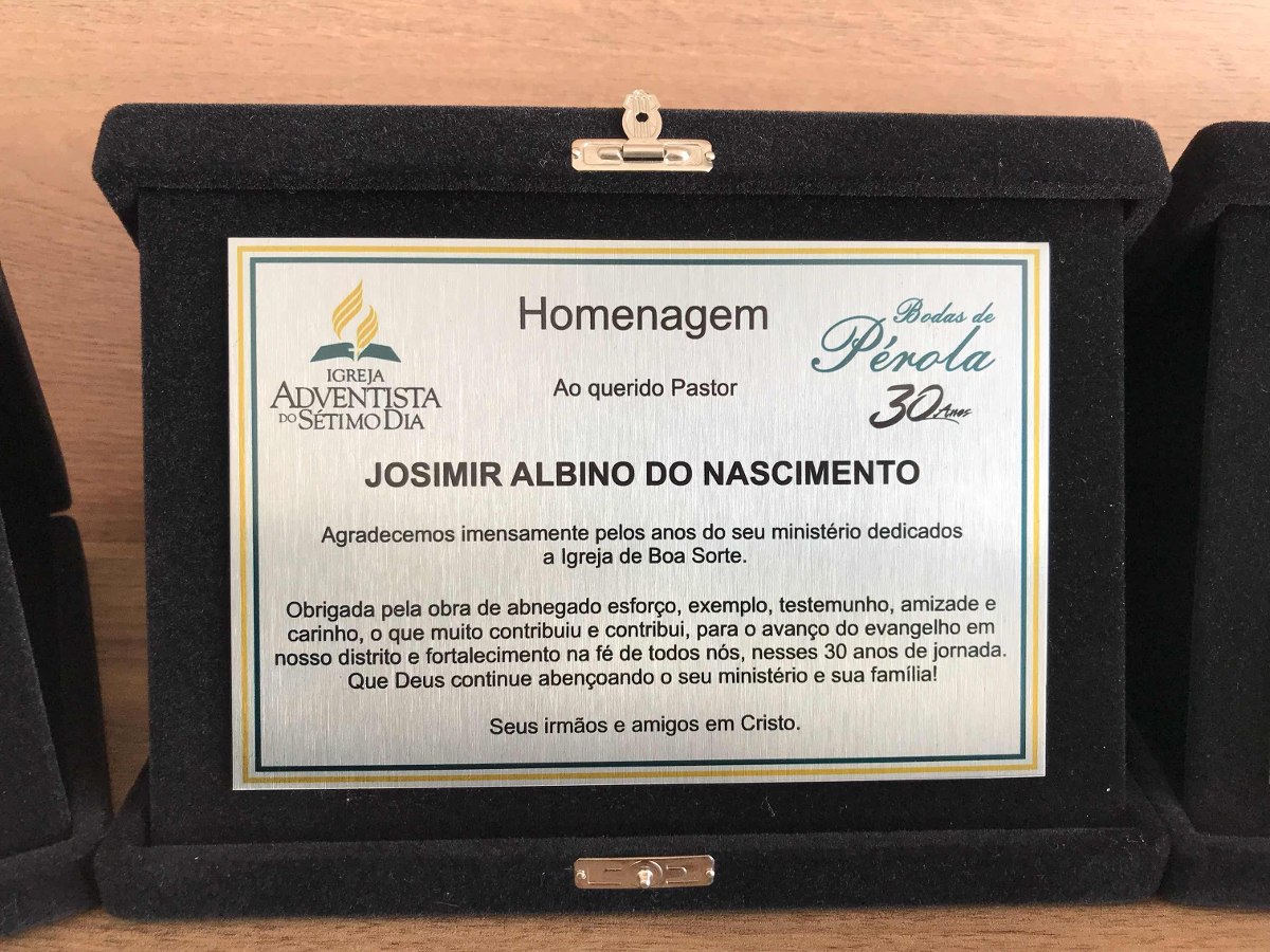 Placa De Homenagem Inox, Formatura, Professor - R$ 125,00 