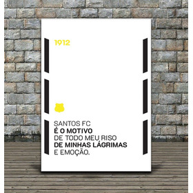 Placa Decorativa Do Santos Fc 28x20cm Quadro Do Santos Fc A4