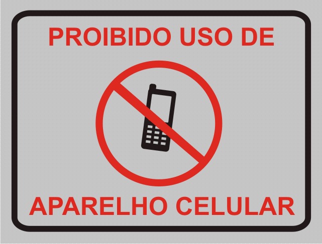 Placa Favor Manter Os Celulares Desligados - R$ 9,00 em 