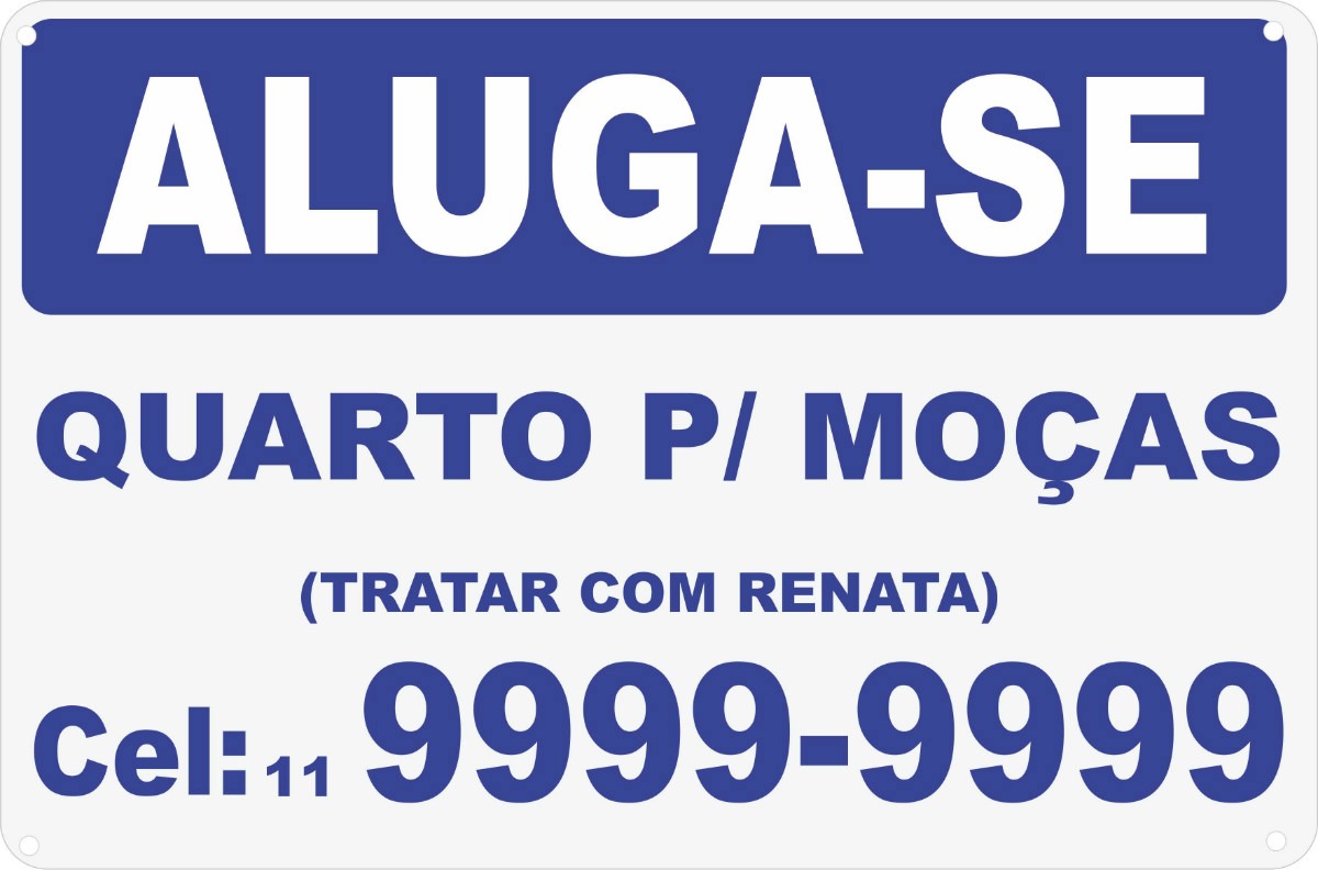 Placa Vende-se / Aluga-se De Pvc 1mm Adesivada: Externo 