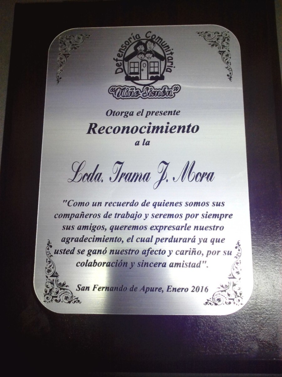 Mensajes De Reconocimientos Para Placas Placa De Reconocimiento