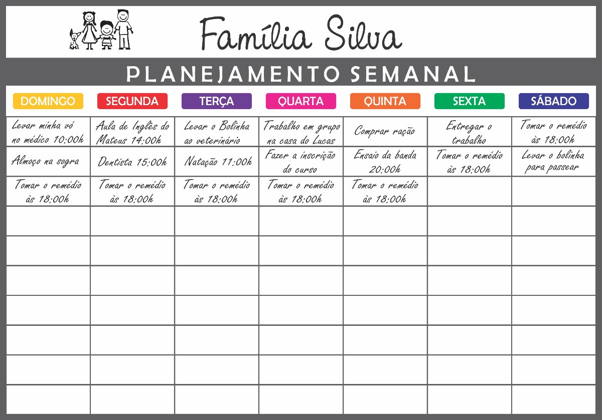 planejamento semanal para geladeira imantado personalizado r 69