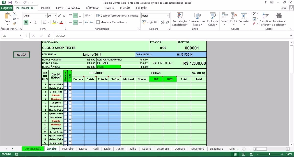 Planilha Controle De Horas E Folha De Ponto Excel Eas Vrogue Co