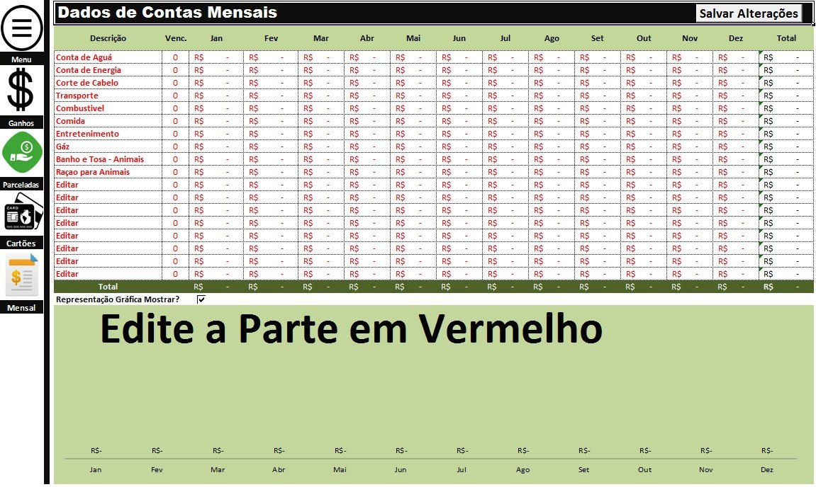 Planilha De Controle De Gastos Pessoais R 2499 Em Mercado Livre