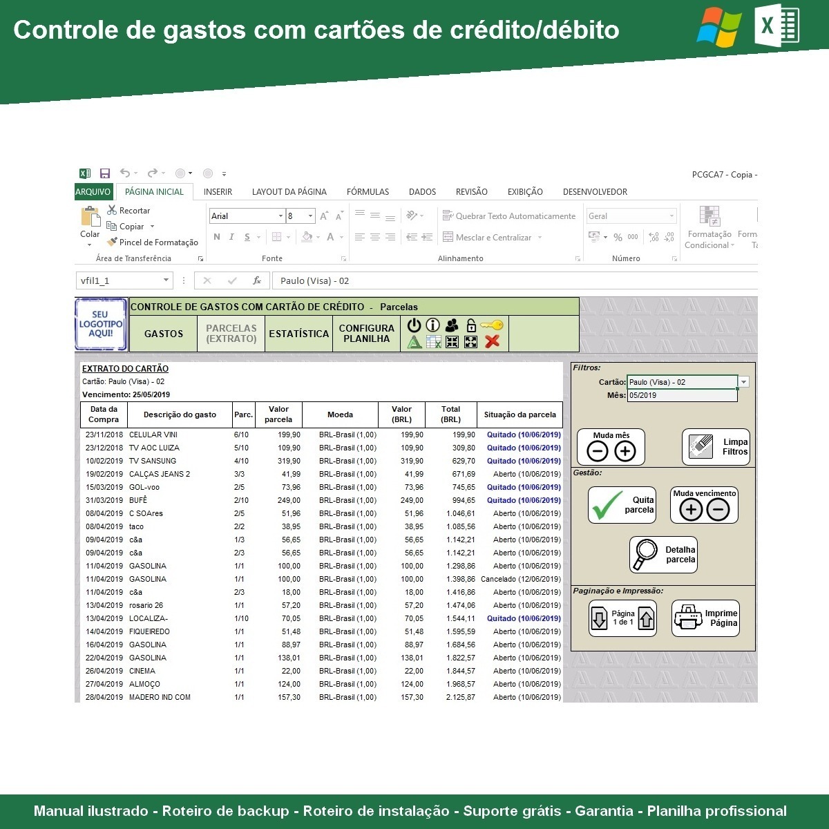 planilha excel de controle de gastos com cartões de planilha de gasto mensal