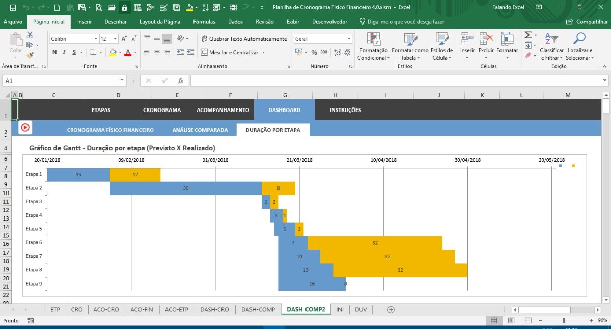 planilha excel de cronograma