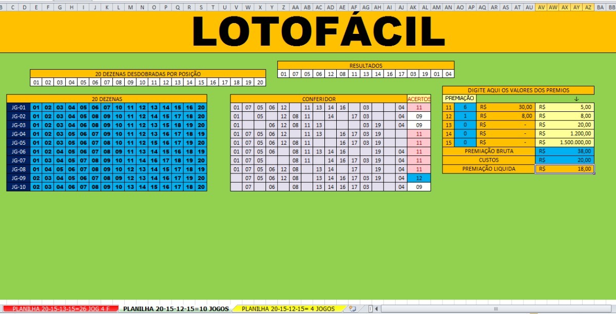 planilha lotofacil 20 dezenas planilha lotofacil 20 dezenas