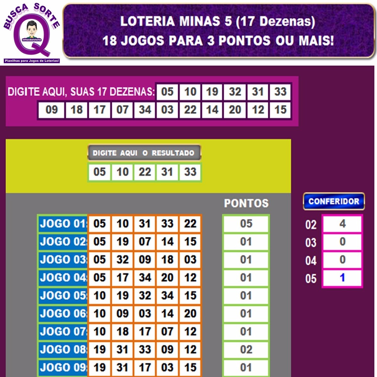 Planilha Para Ganhar Em 2 Loterias: Quina E Minas 5 (barato) - R ...
