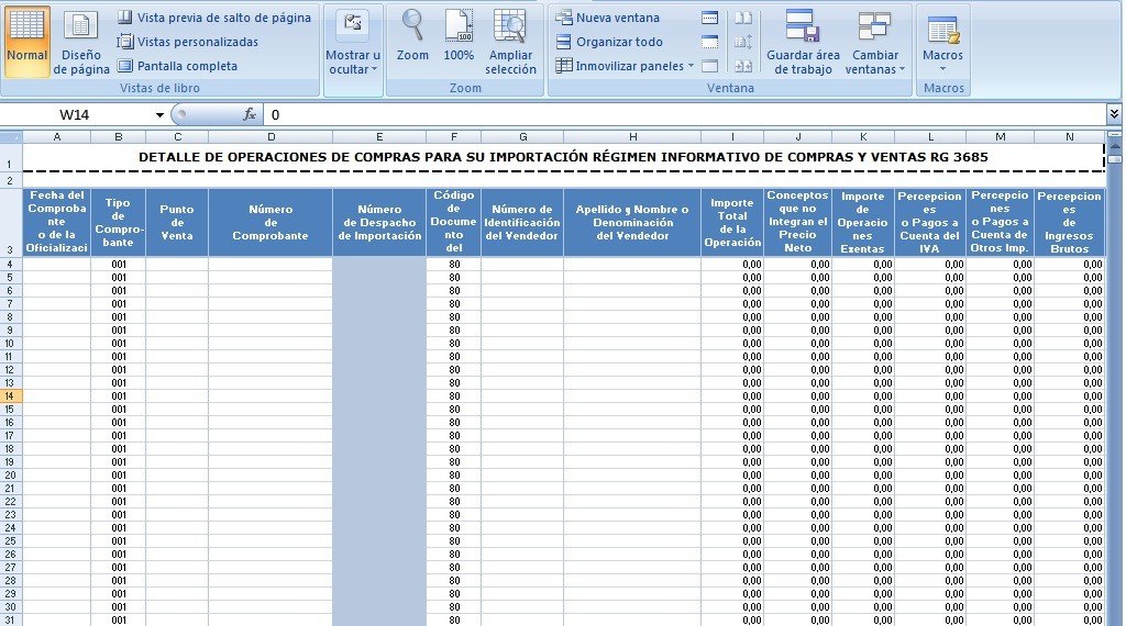 formato de planillas en excel