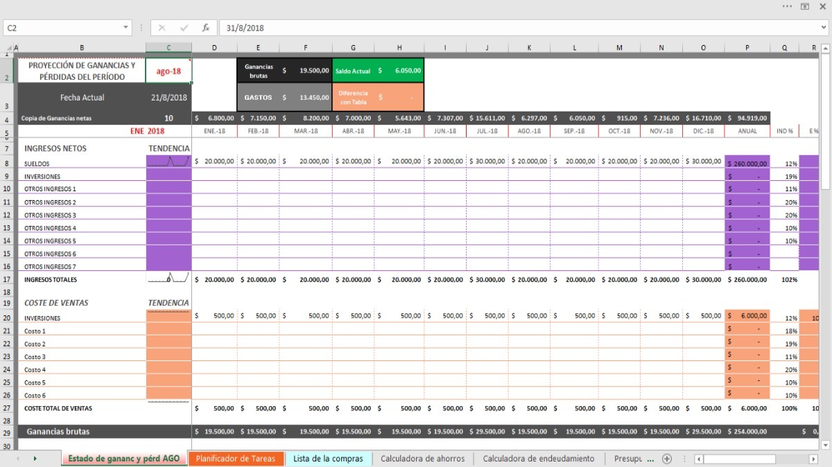 Archivo de excel para control de gastos image to u