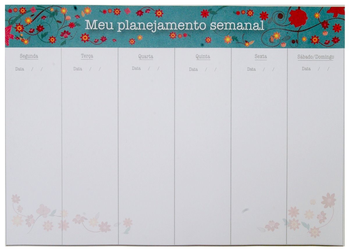 Resultado de imagem para PLANNER SEMANAL