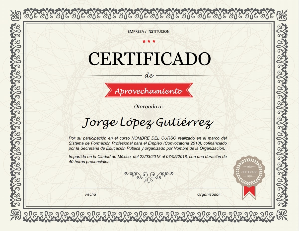 Plantilla Certificado Diploma Reconocimiento Para Word 39 00 En | Free ...