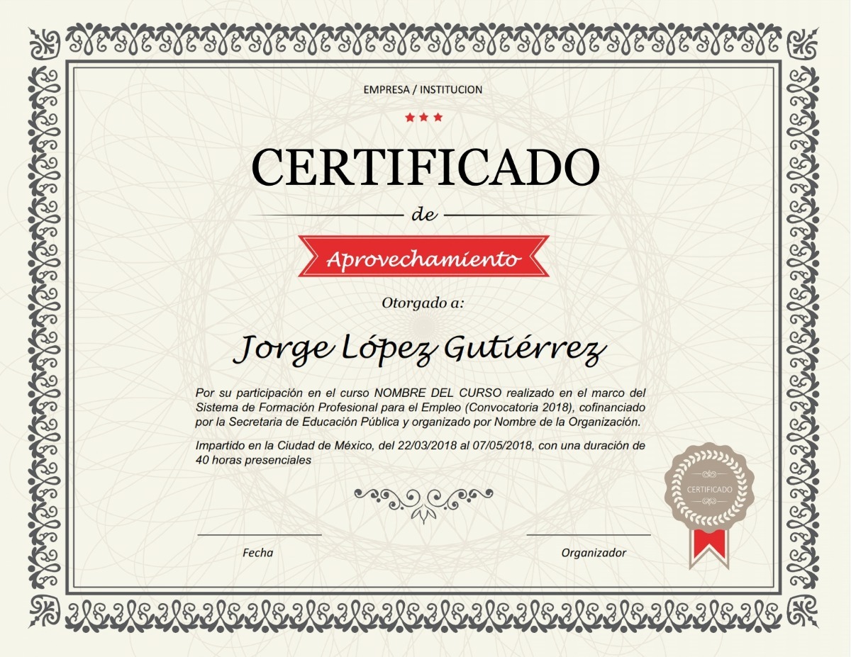 Plantilla Certificado Diploma Reconocimiento Para Word 3900 En